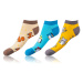 Bellinda CRAZY IN-SHOE SOCKS 3x - Moderné farebné nízke crazy ponožky unisex - hnedá - žltá - mo