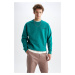 DEFACTO Oversize Fit Crew Neck Sweatshirt