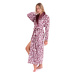 Dámsky župan Flora 2556 4803 mauve wine - Vestis XXL