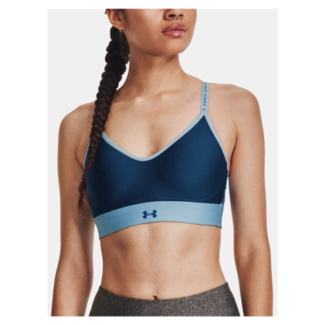 Modrá dámska športová podprsenka Under Armour Infinity Covered Low