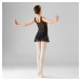 Dievčenský baletný trikot z dvojitého materiálu čierny