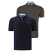 DUAL SET T8582 DEWBERRY MENS T-SHIRT-NAVY BLUE-KHAKI