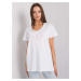 White T-shirt with V-neck