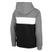 Chlapčenská mikina s kapucňou 4F JUNIOR BOYS SWEATSHIRT JBLM003-24M-MIDDLE GREY MELANGE