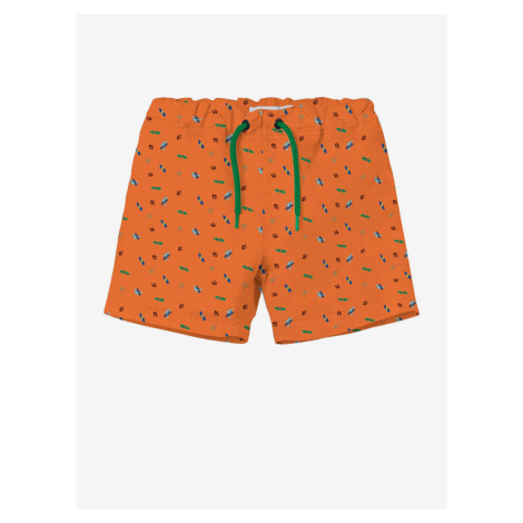 Oranžové chlapčenské vzorované plavky name it Zimmi