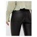 Čierne dámske koženkové nohavice Pieces Shape-Up