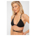 Trendyol Black Triangle Accessorized Bikini Top