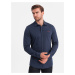 Ombre Men's REGULAR cotton single jersey knit shirt - navy blue