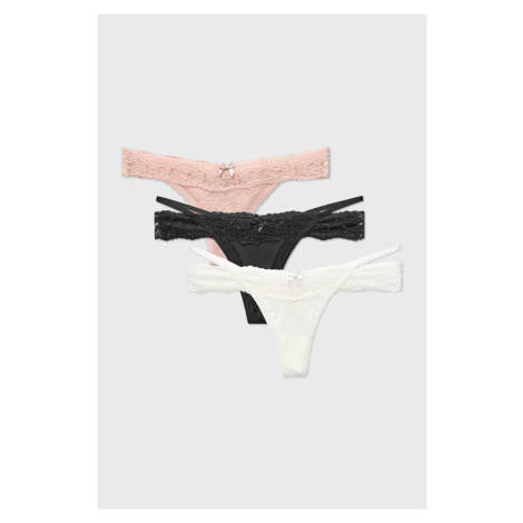 3PACK Tangá Elliena čipkované Hunkemoller