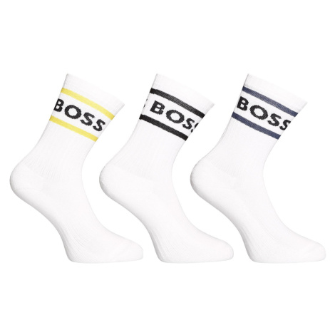3PACK socks Hugo Boss high white
