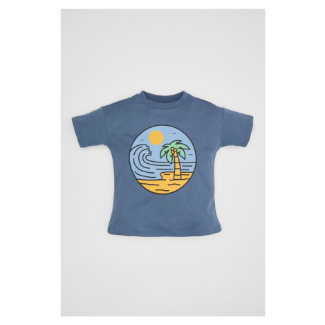 DEFACTO Baby Boy Crew Neck Nature Printed Short Sleeve T-Shirt