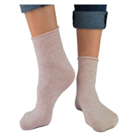 Noviti SB 022 W 01 lurex zlato-růžové Dámské ponožky