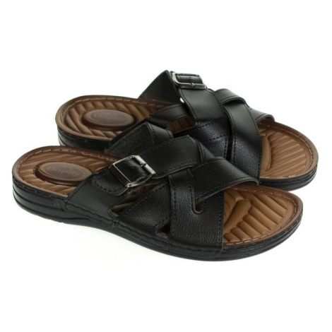 Pánske čierne šľapky BENNY John-C