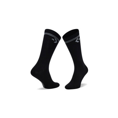 Converse Súprava 2 párov vysokých pánskych ponožiek E1025B-2020 Čierna