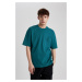 DEFACTO Oversize Fit Crew Neck Short Sleeve 100% Cotton Heavy Fabric Basic T-Shirt