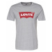 LEVI'S ® Tričko 'Graphic Set In Neck'  sivá melírovaná / čerešňová / biela