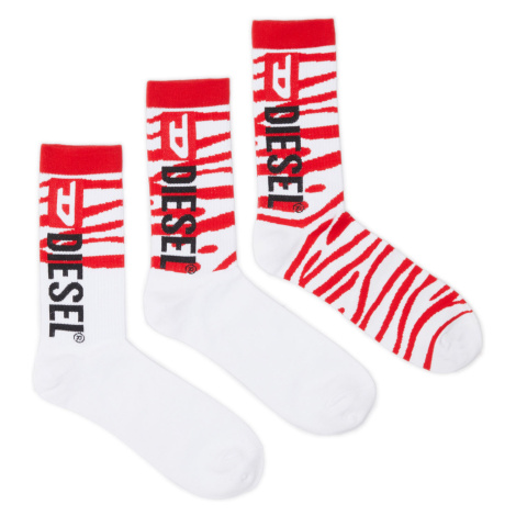 Diesel Ponožky - SKM-RAY-THREEPACK SOCKS biele