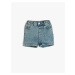 Koton Denim Shorts with Pocket Elastic Waist, Cotton
