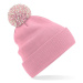 Beechfield Zimná čiapka s brmbolcom B450 Dusky Pink