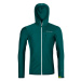 Ortovox mikina Fleece Light Grid Hooded Jkt M pacific green