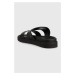 Šľapky Calvin Klein ERGO SLIDE - HF MONO dámske, čierna farba, HW0HW01535