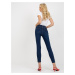 TMAVOMODRÉ SKINNY JEANS ROZPARKAMI D85008E61969-DARK BLUE