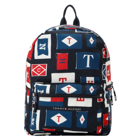 TOMMY HILFIGER Batoh 'ESSENTIAL'  modrá / námornícka modrá / červená / biela