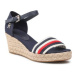 Tommy Hilfiger Espadrilky Mid Wedge Corporate FW0FW07078 Tmavomodrá