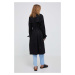 Kabát Calvin Klein dámsky, čierna farba, prechodný