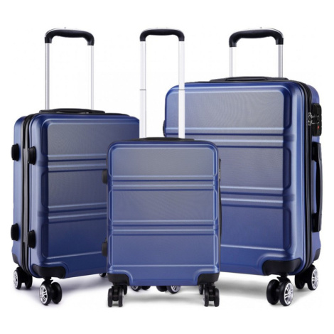 Modrá sada luxusných kufrov s TSA zámkom &quot;Travelmania&quot; - veľ. M, L, XL