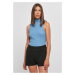 Women's ribbed sleeveless knit horizontally blue