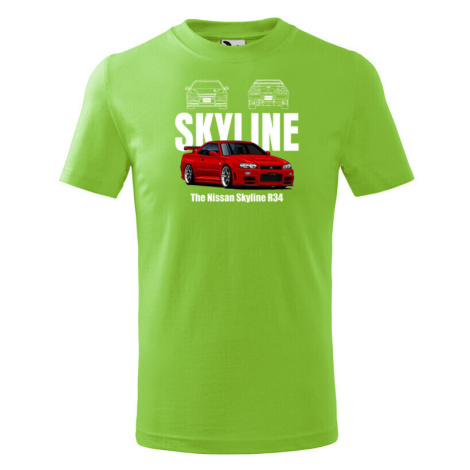 Detské tričko Nissan Skyline R34 - kvalitná tlač a rýchle dodanie