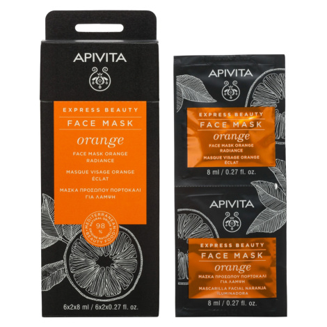 APIVITA Express Beauty Orange Face Mask, 2x8ml