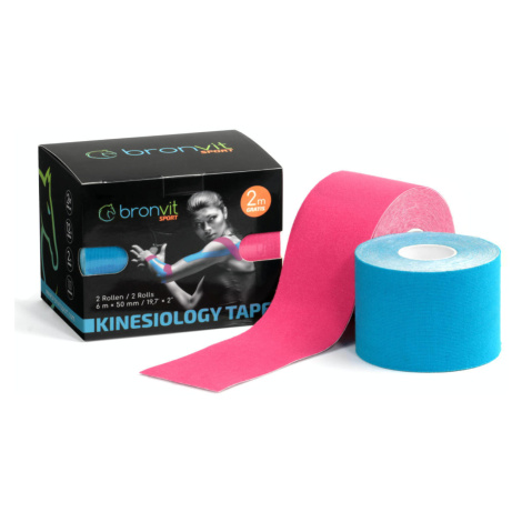 Tejpovacie pásky BronVit Sport Kinesio Tape set Farba: modrá/ružová