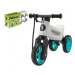 Odrážedlo FUNNY WHEELS Rider SuperSport bílé/tyrkys 2v1+popruh,výš.sedla28/30cm nos.25kg 18m+v k