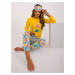 Women's yellow pajamas with cotton blend