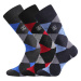 LONKA ponožky Dikarus kockované/mix B 3 páry 114218