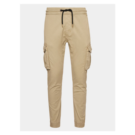 Alpha Industries Jogger nohavice Twill 116202 Béžová Regular Fit