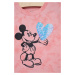 Detské bavlnené tričko GAP x Myszka Miki ružová farba