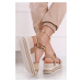 Béžové platformové sandále Merielle