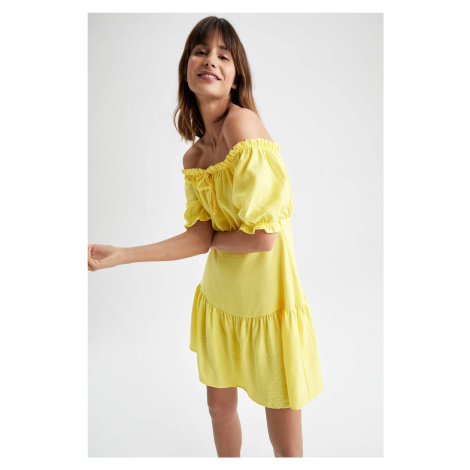 DEFACTO Shorts Balloon Sleeves Mini Dress