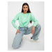 Mint short hoodie with front knot