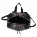 Dámsky kožený batoh Facebag Paloma - čierno-strieborná