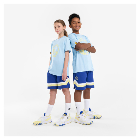 Detské basketbalové šortky SH 900 NBA Warriors modré TARMAK