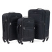 Čierna sada 3 nepremokavých kufrov &quot;Protector&quot; - veľ. M, L, XL