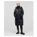 Kabát Karl Lagerfeld Long Down Coat W/ Monogram Čierna