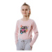 Dievčenské tričko s dlhým rukávom AUTHORITY KIDS T-POWER pink