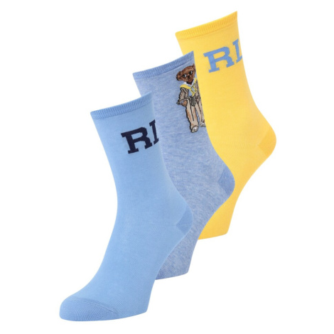 Polo Ralph Lauren Ponožky  námornícka modrá / svetlomodrá / modrá melírovaná / žltá