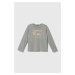 Detská bavlnená košeľa s dlhým rukávom United Colors of Benetton šedá farba