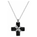 Brosway Pánsky oceľový náhrdelník s krížikom StoneAge BOG02